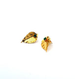 Aretes Hojas Piedra