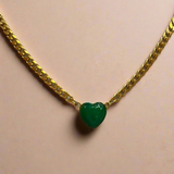Collar Corazón con Jade