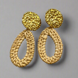 Aretes Holbox XL con Paja