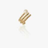 Small Pearl Spiral Ring CJ77