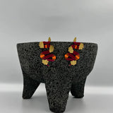 Aretes Culebra Coral y Flor