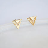 Textured Triangle Earrings