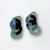 Aretes Wavy Círculos largos
