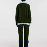 Cardigan Polo Rib Verde