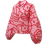 Camisa Manga Globo - Sabia Flor