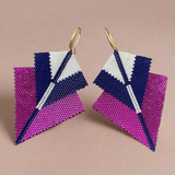 Aretes Sirius Rosa/Azul/Blanco