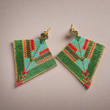 Aretes Penacho Verde