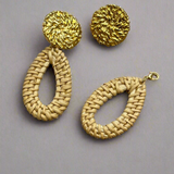 Aretes Holbox XL con Paja