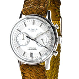 Metropole Chrono Silver Watch with Camel Bracelet 