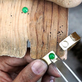 Brazalete Doble Piedra Jade Verde