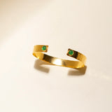Brazalete Doble Piedra Jade Verde