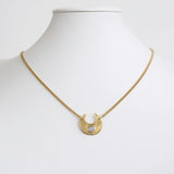 Collar Media Luna Mini Madre Perla