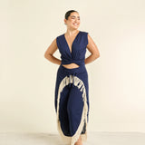 Pantalón Sante Azul/Beige